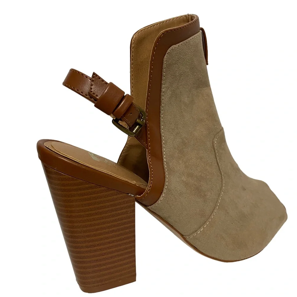 Joe's Jeans Cersee Spring Casual Holiday‎ Chic Open Toe Ankle Strap Bootie Brown
